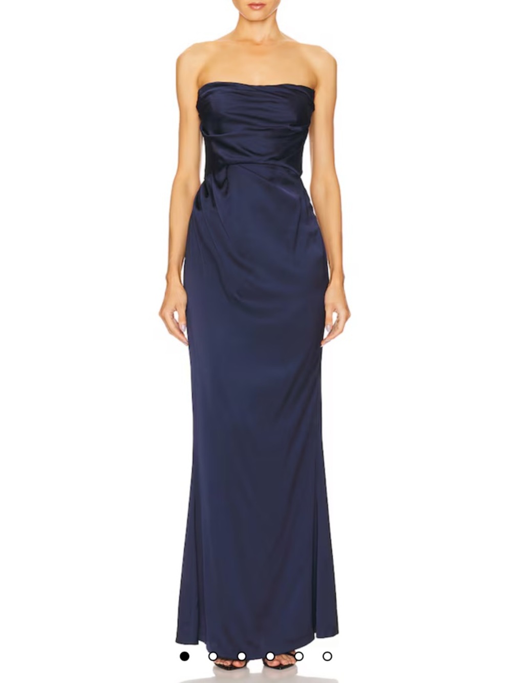 Emilie strapless gown in Navy
